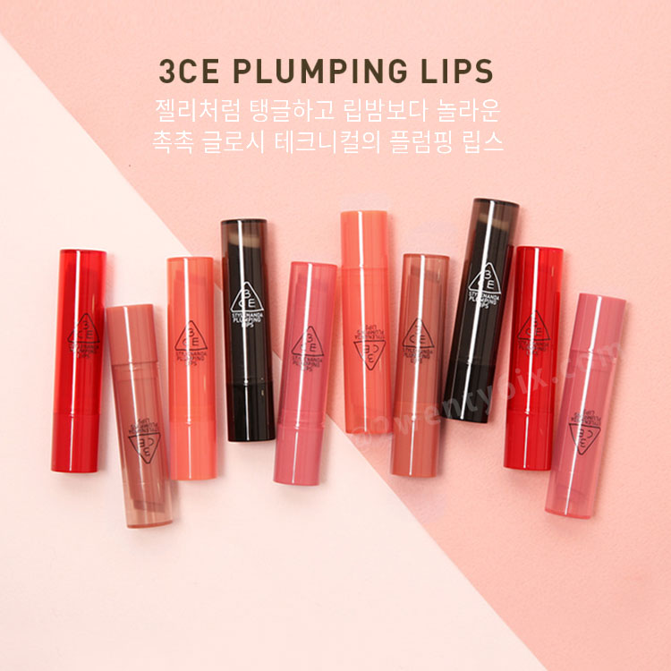 ☆ 韓國3CE ☆ PLUMPING LIPS 水光果凍保濕潤唇膏(五色) - 2wenty6ix